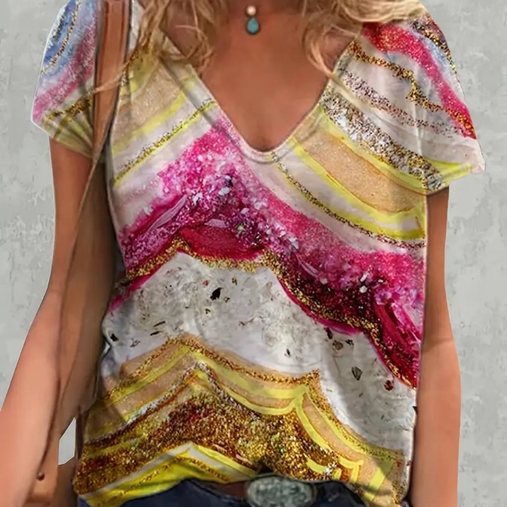 Print Loose Crew Neck T-shirt